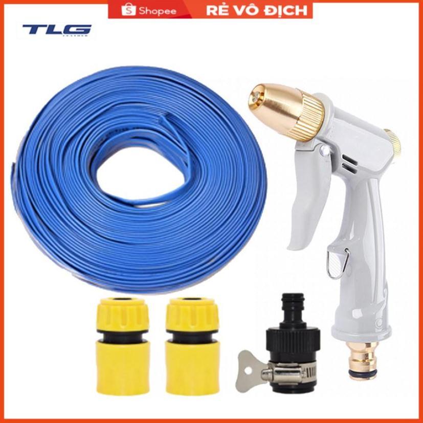 Bộ dây vòi xịt nước rửa xe, tưới cây tăng áp 3 lần, loại 7-10m 206846