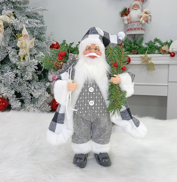 Ông Già Noel Đứng Cao 30cm Trang trí Cây Thông, Trang Trí Noel Giáng Sinh