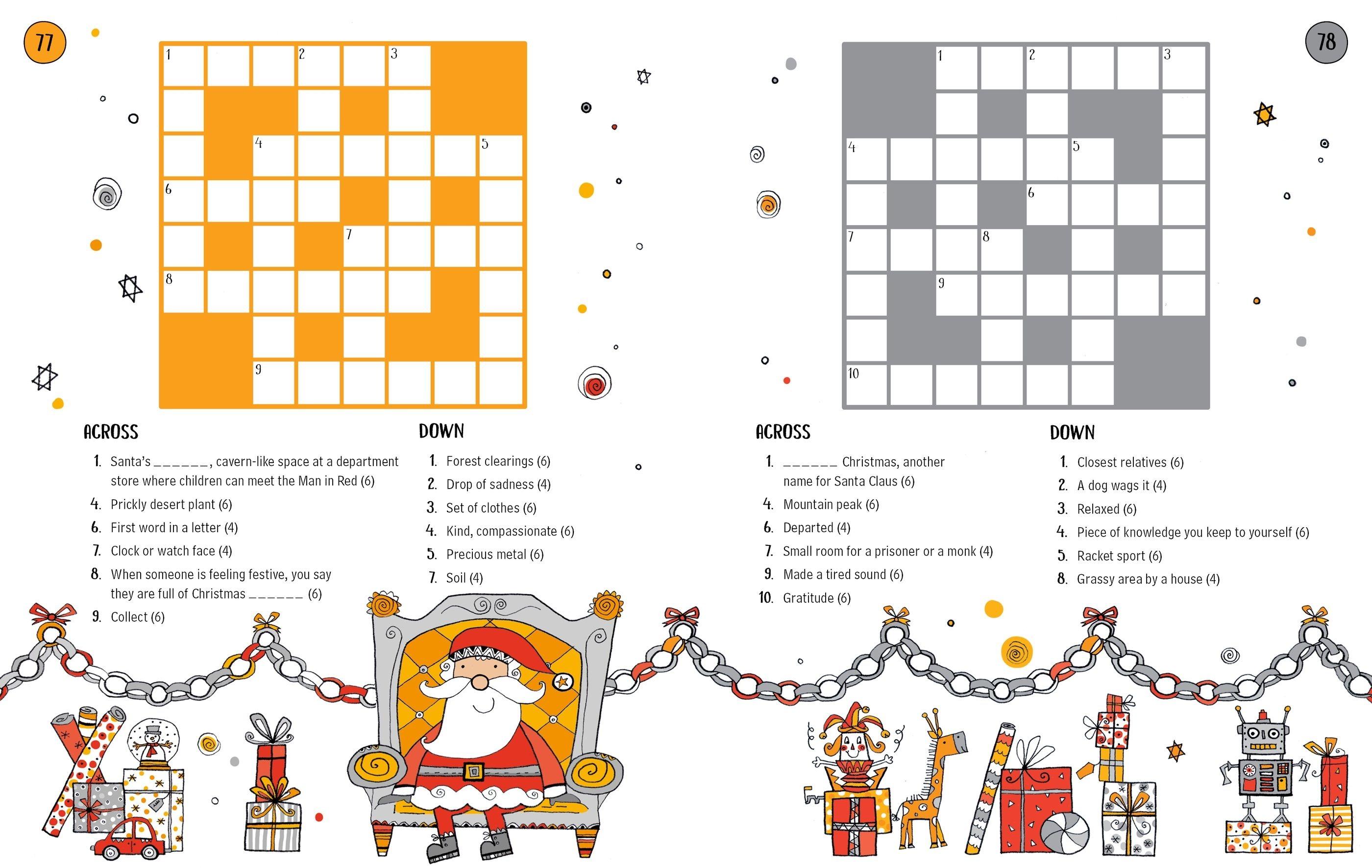 Sách ngoại văn: 100 Children's Crosswords - Christmas