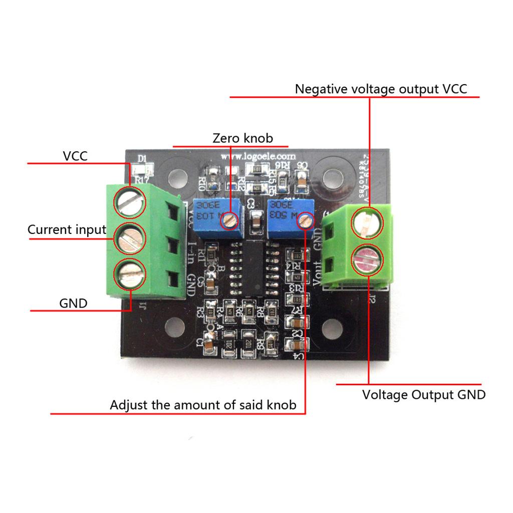 2xCurrent to Voltage Isolation Transmitter Signal Converter 4-20mA to 0-10V