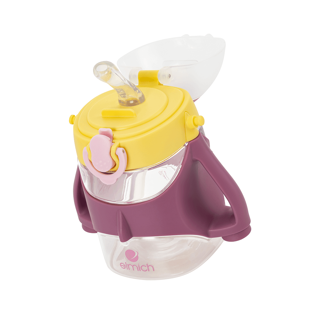 Bình nước trẻ em Elmich BabyCare EL8371 350ml, Hàng chính hãng, nhựa tritan, dây đeo tiện lợi - JoyMall