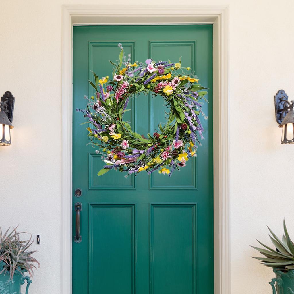 Large Front Door Wreath Artificial Flower Garland Hanging  Decor