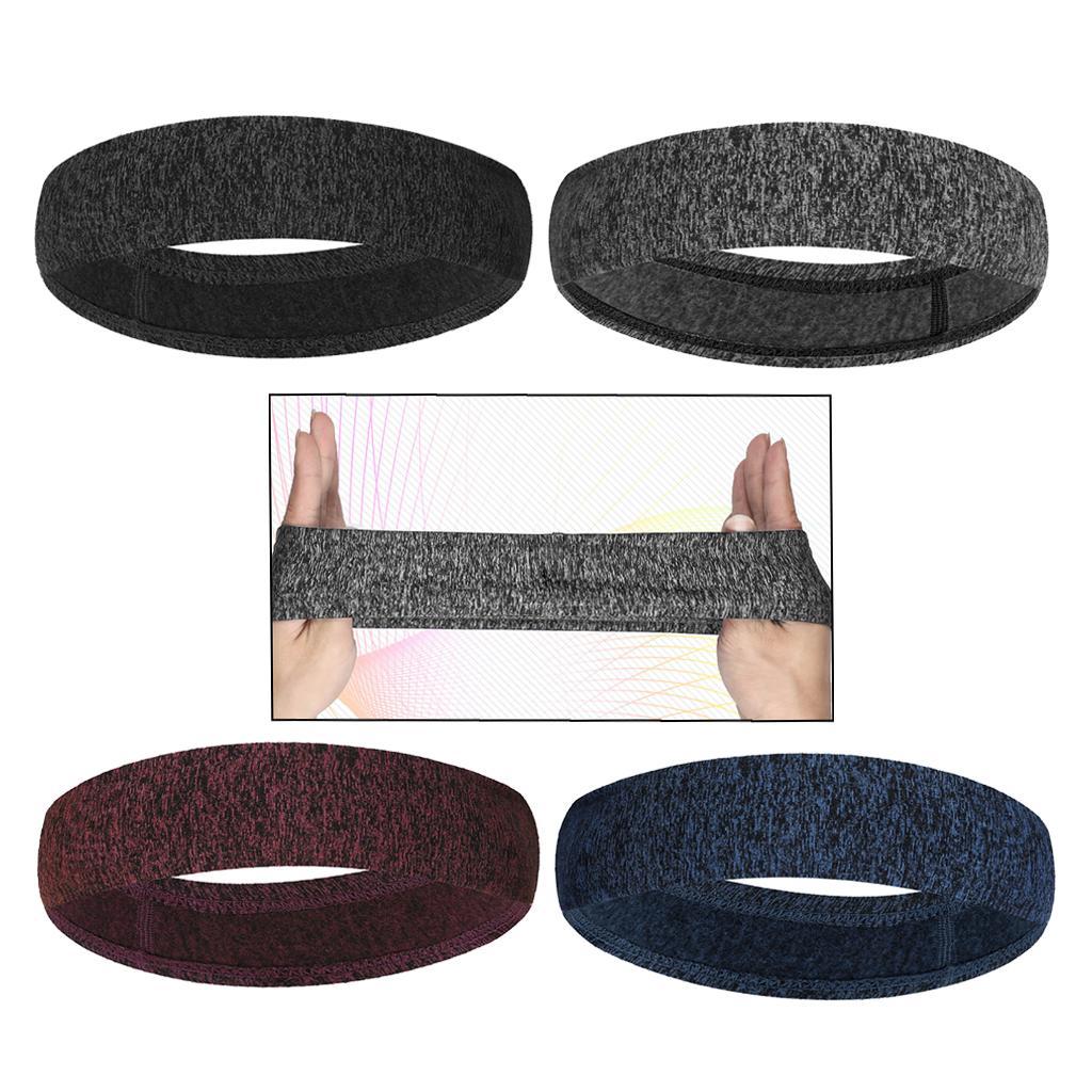 Men Women  Gym Tennis Basketball Sweatband Hairband Black