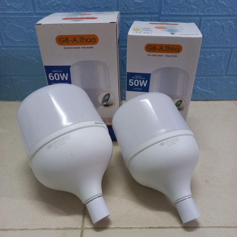 Bóng đèn Led trụ nhôm 60w 50w 40w 30w 20w 10w 5w Thiết Bị Điện ánh sáng trắng tiết kiệm điện 80% bảo hành 1 năm