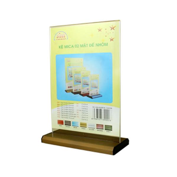 Kệ Mica 2 mặt 1/3 A4 - Đế lùa Nhôm E32
