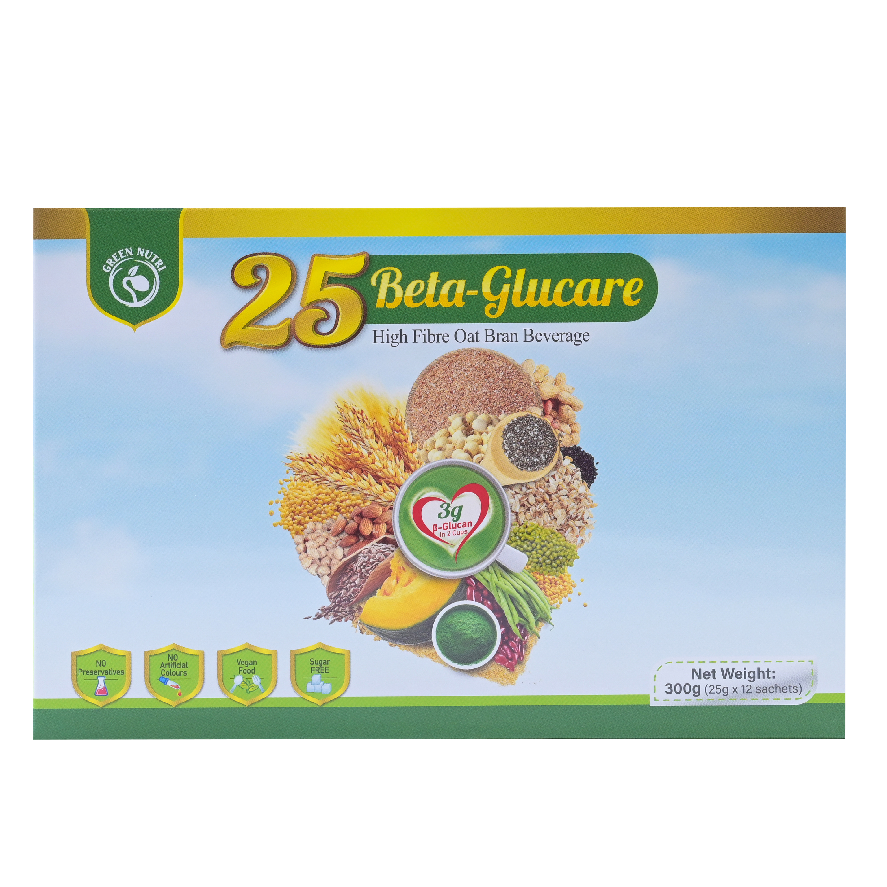Sữa Hạt Ngũ Cốc 25 Beta Glucare Dạng Hộp Giấy 300g