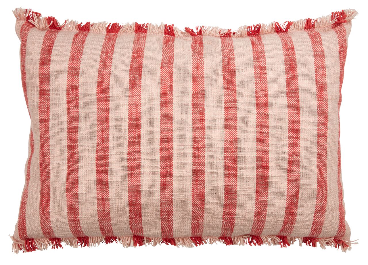 Gối trang trí | JYSK Dagfiol | cotton | đỏ nhạt/đỏ | R40xD60cm
