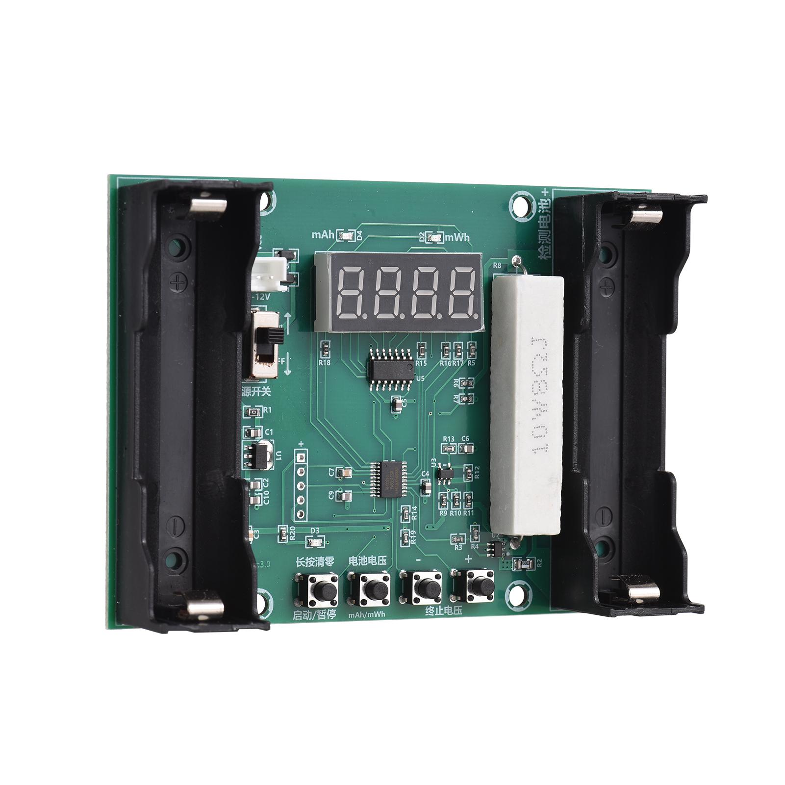 Lithium Battery Real Capacity Tester Module Battery Capacity Meter Discharge Tester Analyzer DC5-12V Digital Battery Testing PCB Module