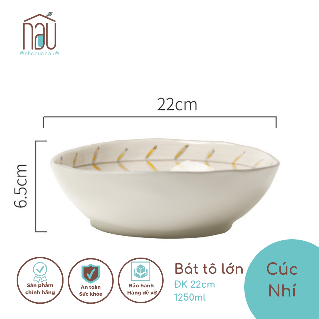 Bộ Chén đĩa bát Sứ hoa Cúc Nhí thiết kế nhẹ nhàng sang trọng, sắm về nhà mới, quà Tân Gia - Nhà của Nâu