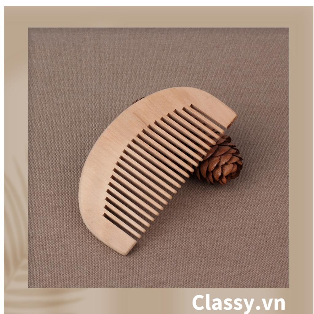 Lược mini Classy Gỗ đào tự nhiên (trơn) - Hàng loại 1 PK311