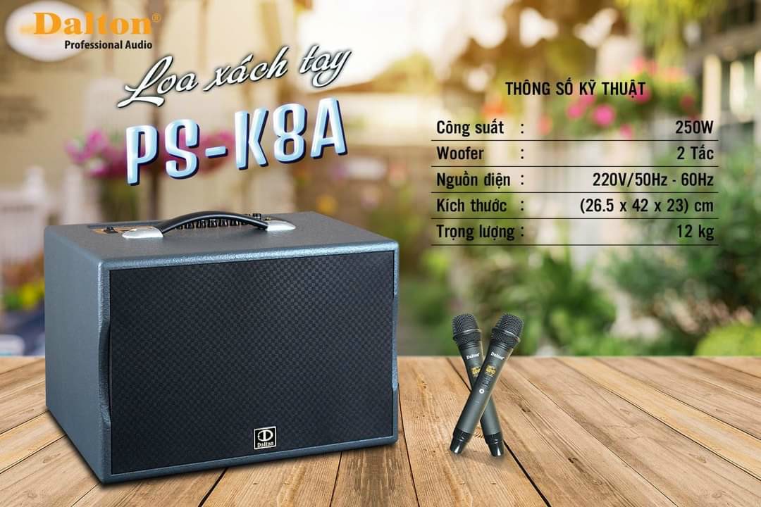 Loa di động Dalton PS-K8A (hàng chính hãng, mẫu mới 2022)