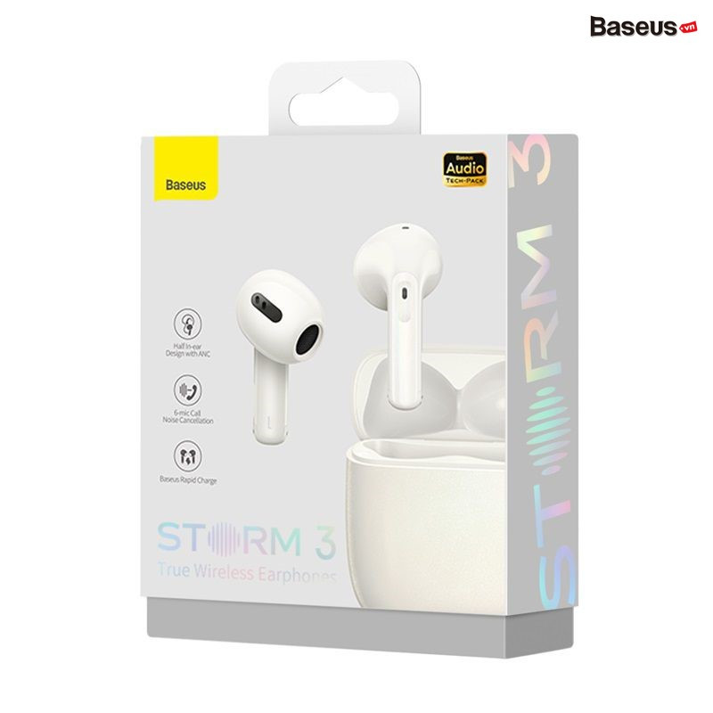 Tai Nghe Bluetooth Cao Cấp Baseus Storm 3 ANC TWS Earphones - hàng chính hãng