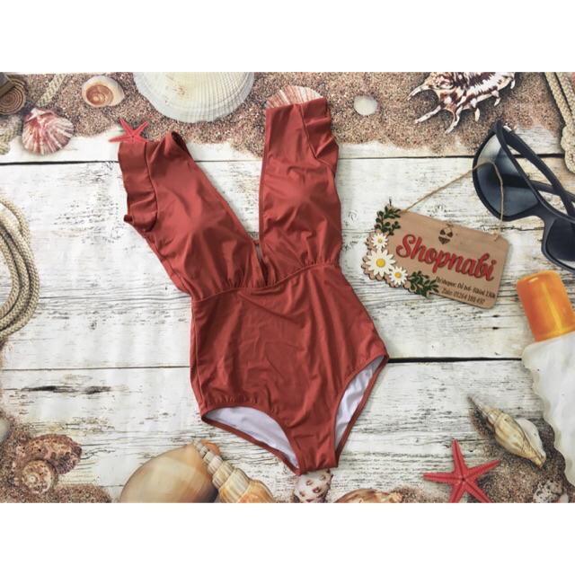 Bikini đồ bơi 1 mảnh tay bèo dễ thương, có 5 màu
