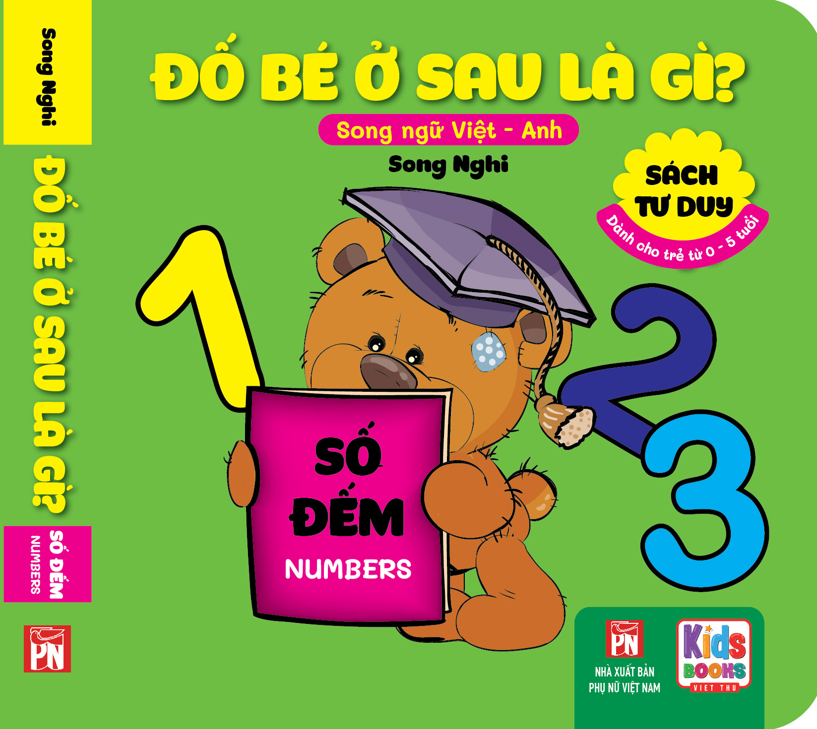 Sách - Đố Bé Ở Sau Là Gì - Song Ngữ Anh Việt - Số Đếm - Numbers (các trang đều là Bìa Cứng chống nước)