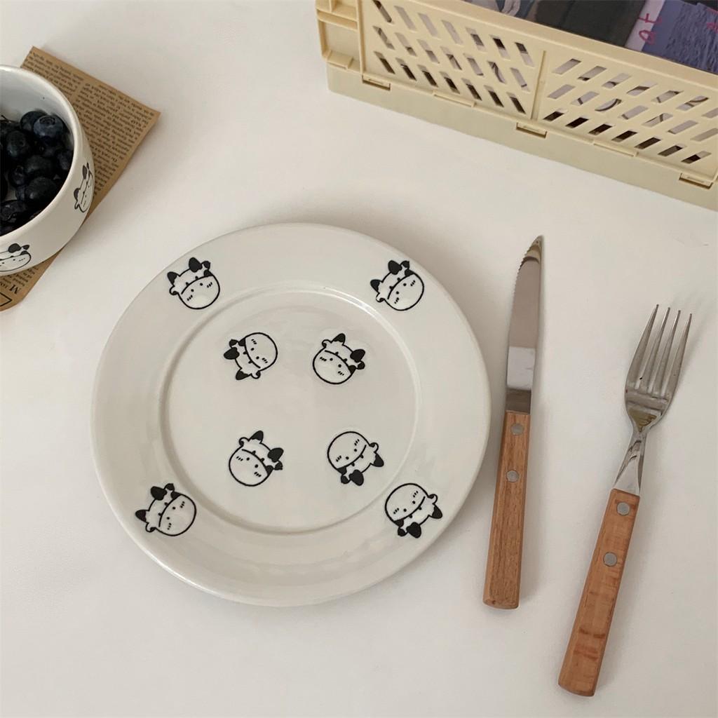 Set bát đĩa bò sữa