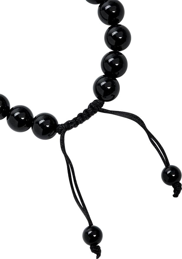 Vòng Đá Obsidian Phối Hải Lam Ngọc Và Charm Phật Bạc Ngọc Quý Gemstones VT56