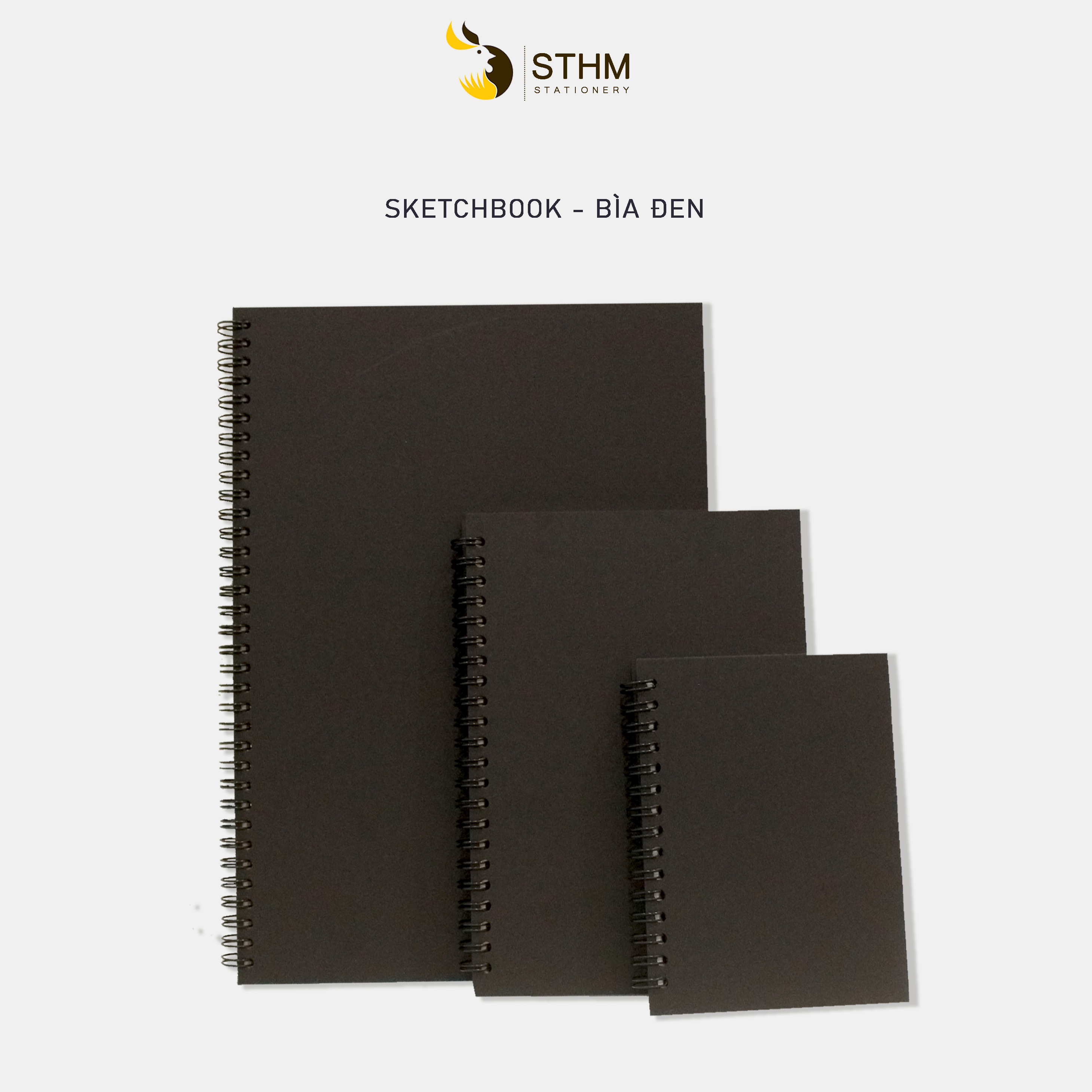 Sổ tay vẽ chì - Sketchbook - A4 - Bìa đen