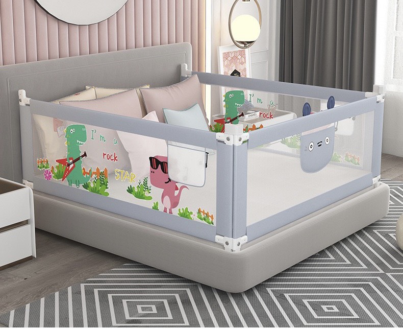 Thanh chắn giường SALE giá nhập, thanh chặn giường dạng trượt cao tối đa 90cm có 3 màu