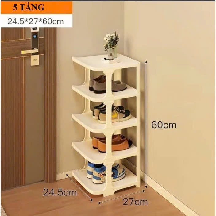 Kệ Để Giày Dép Chữ X Thông Minh Có Thể Tháo Lắp Gấp Gọn - Kệ Nhựa 5 Tầng Cao Cấp Để Đồ Trang Trí Đa Năng Tiện Dụng - Giao Mầu Ngẫu Nhiên