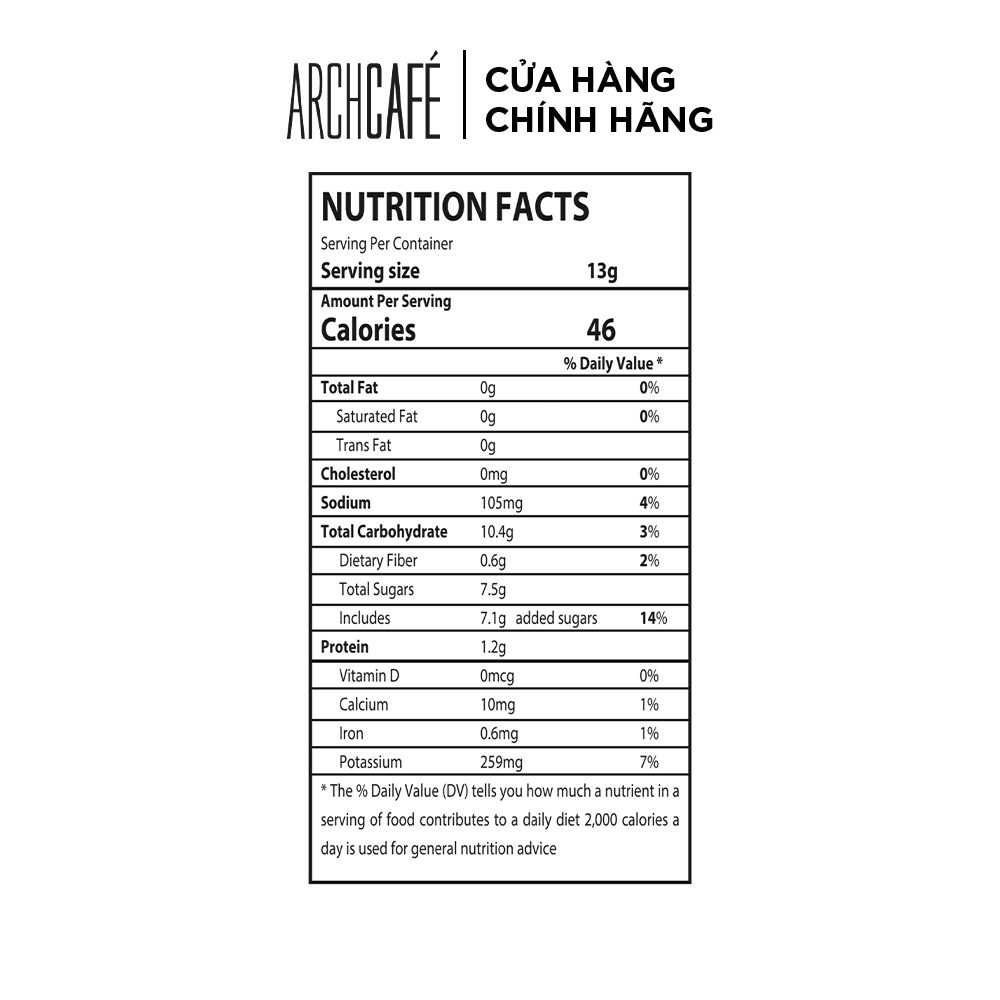 Cà Phê Đá Việt Nam - Cafe hoà tan Archcafé (hộp 12 gói x 13g)