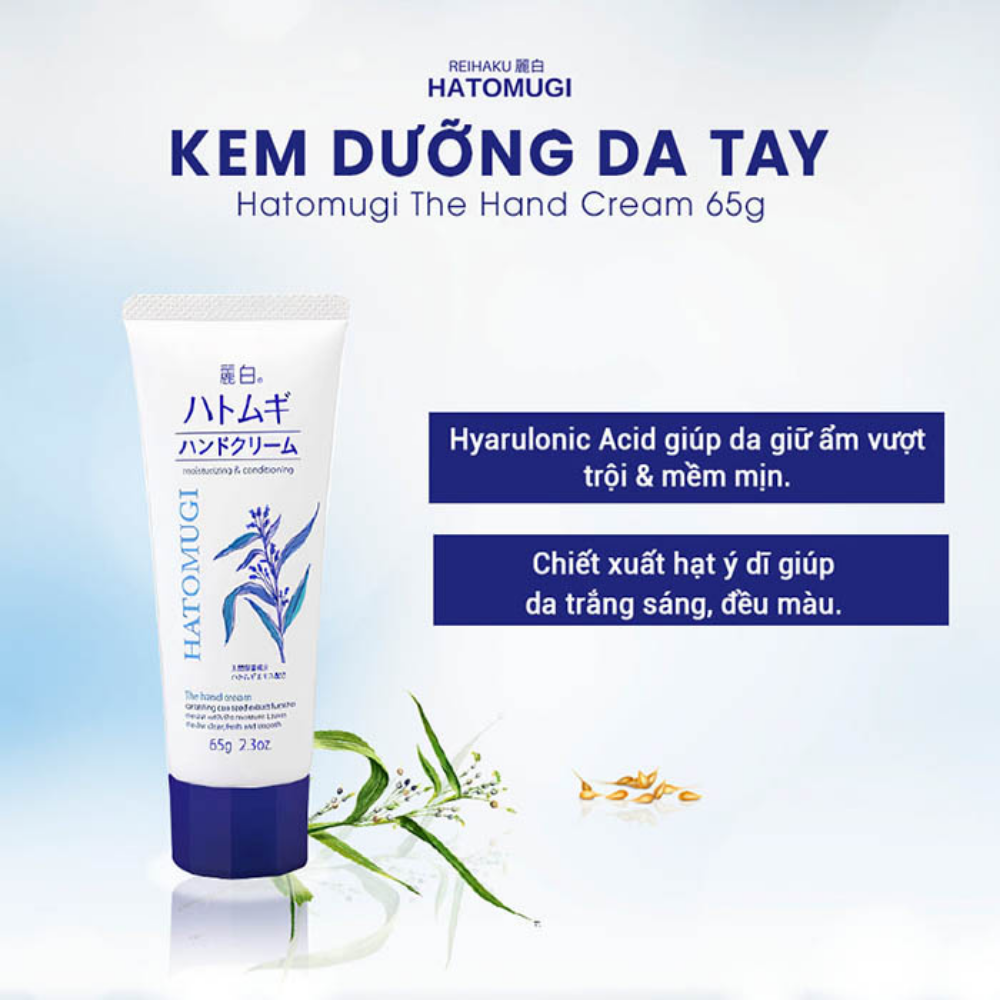 Kem dưỡng da tay Reihaku Hatomugi Hand Cream 65g