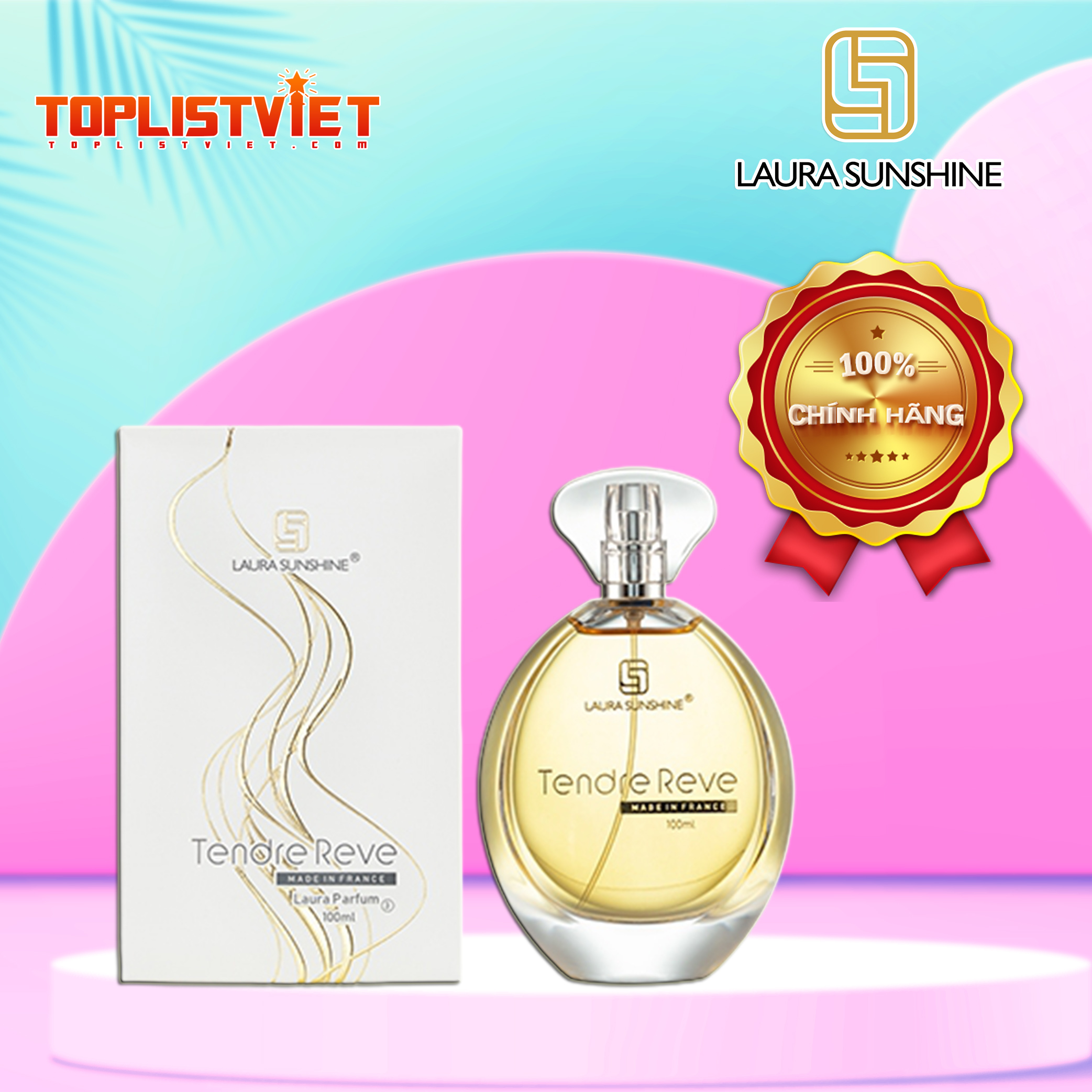 Nước Hoa Nữ  - Nhật Kim Anh - No3 100ml - Laura Sunshine - Paris Tendre Reve