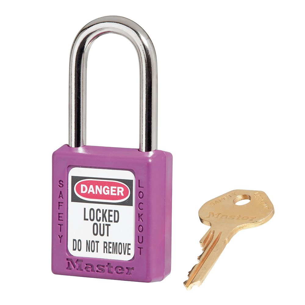 Ổ khóa an toàn Master Lock 410 Zenex thân nhựa chịu nhiệt - càng thép - nhiều màu