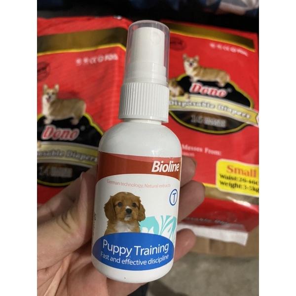 DUNG DỊCH XỊT HƯỚNG DẪN VỆ SINH ĐÚNG CHỖ CHO CHÓ Bioline Puppy Training 50ML