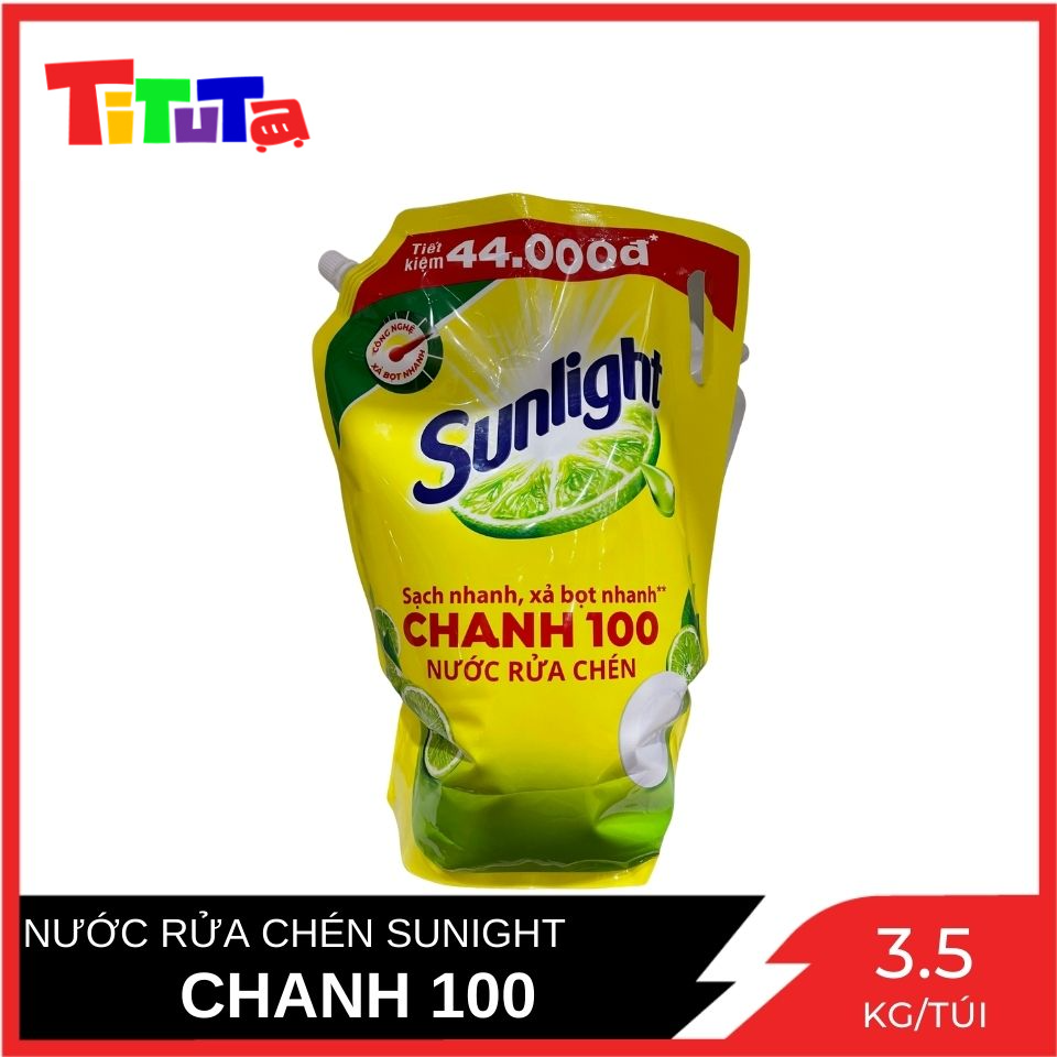 Nước rửa chén Sunlight Chanh 100 Túi 3.5 Kg