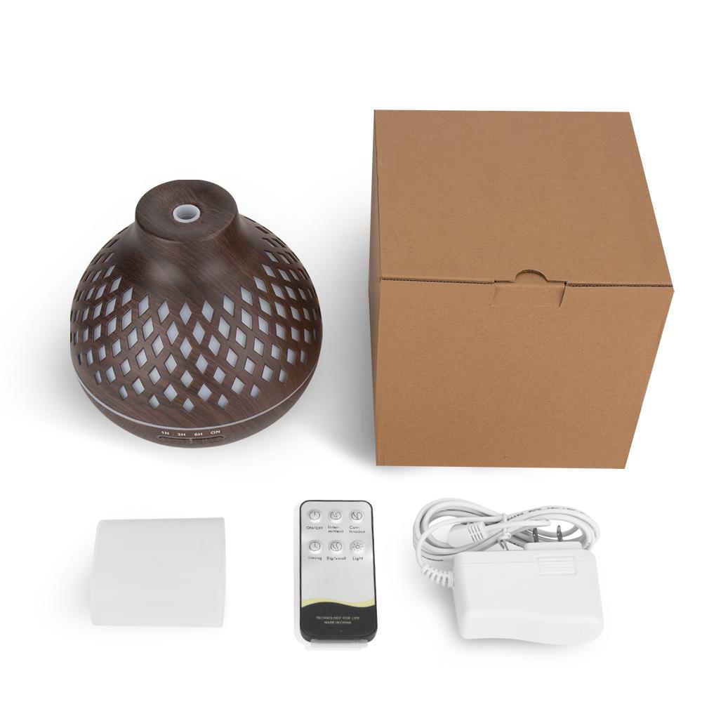 Mới 400Ml Tinh Máy Khuếch Tán Tinh Dầu Siêu Âm Thanh USB Máy Tạo Độ Ẩm Không Khí Có Đèn LED 7 Màu Đèn Điều Khiển Từ Xa Văn Phòng Nhà difusor