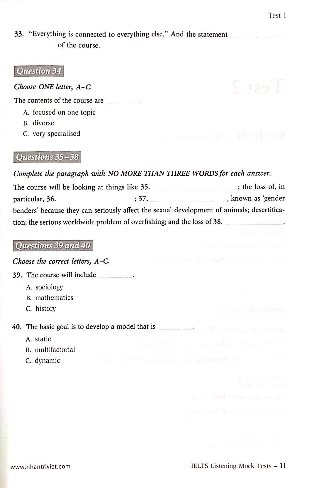 IELTS Listening Mock Test (Kèm CD)