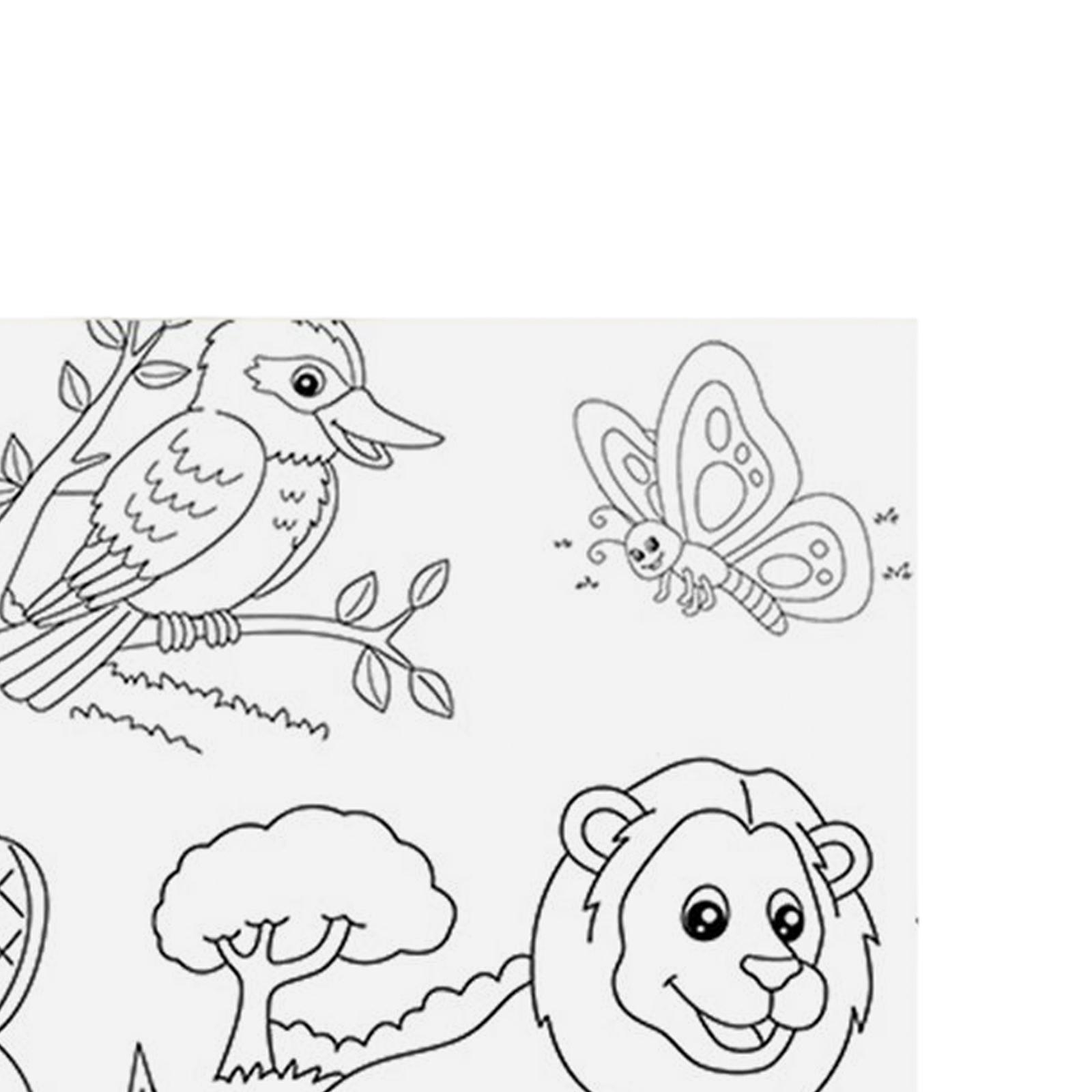 Large Children Colouring Roll Arts Crafts Activity Coloring Book Paper Watercolor Wall Sticker Theme Scene Color Filling Paper for Classroom