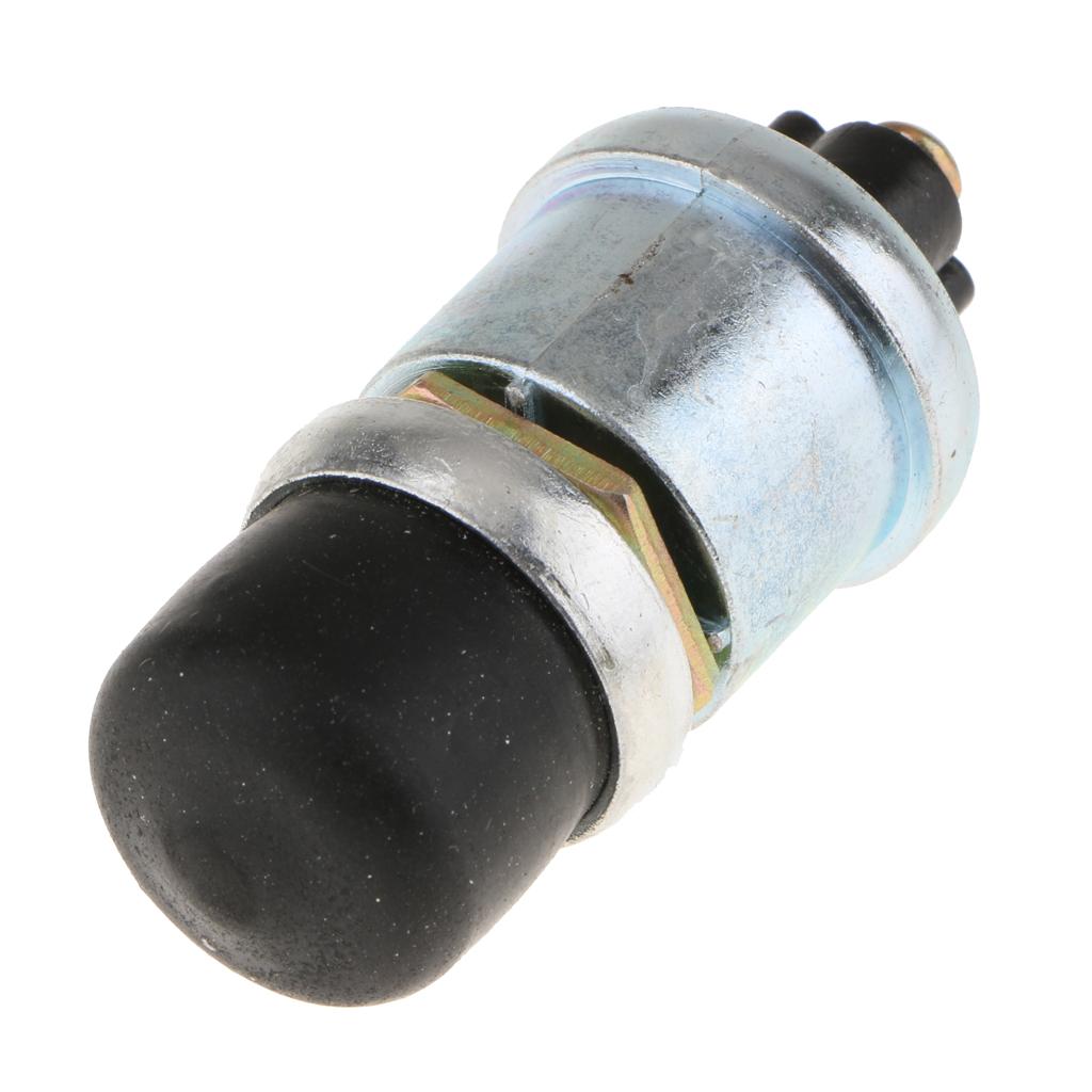 16mm AC 12V 3A Chống Nước Nhất Thời Đẩy Bắt Đầu Nút Công Tắc Đen + Bạc