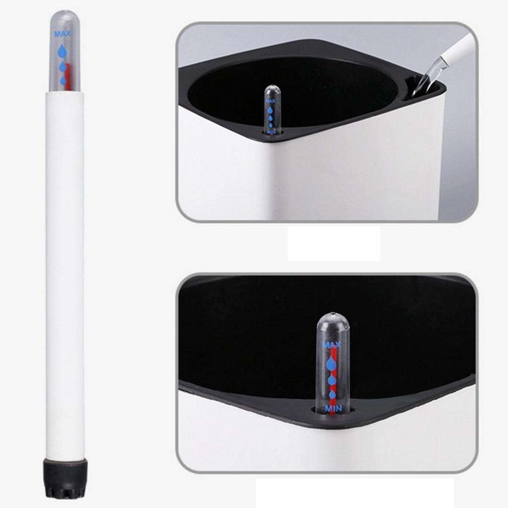 2Pcs Self Watering Pot Planter w/ Water Level Indicator White M