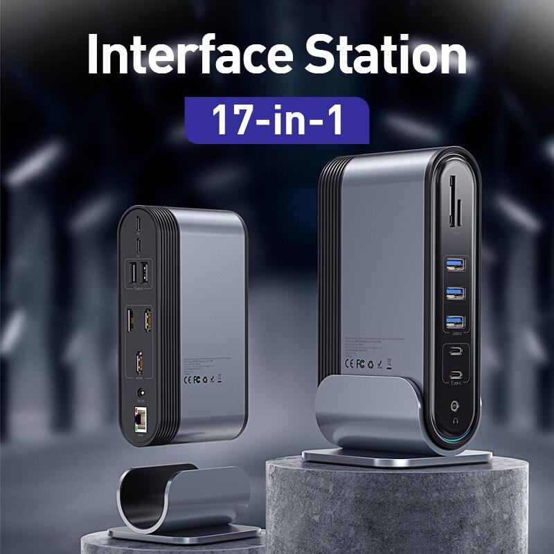 Hub đa năng Baseus 17in1/16in1 từ USB-C sang 4K HD/RJ45/VGA/USB 3.0/USB 2.0/PD/SD+TF cho máy tính xách tay MacBook Pro...- Hàng Chính Hãng