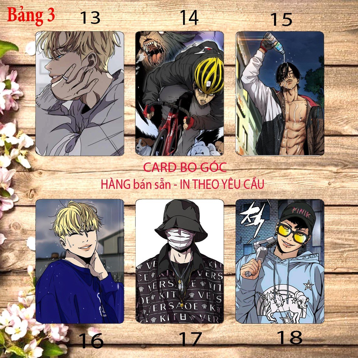 Ảnh card bo góc owen knight 6 card khác nhau/ Thẻ crad hình owen knight