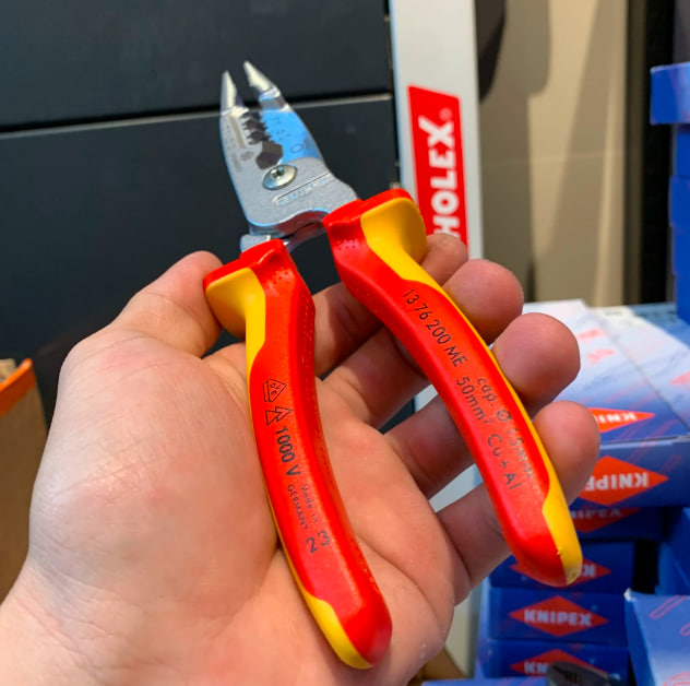 KIỀM LẮP ĐIỆN ĐA NĂNG KNIPEX 13 76 200 ME WIRESTRIPPER CÁCH ĐIỆN 1000V L70010 2305