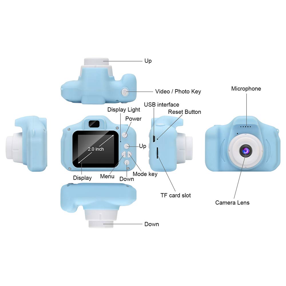 Máy Ảnh Kỹ Thuật Số Mini 8Mp Hd Chống Va Đập Phù Hợp Với Trẻ Em Kids Digital Video Camera Mini