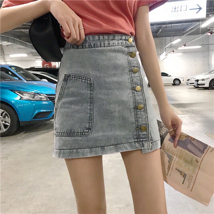 Chân váy jeans thời trang phong cách ulzzang Hàn Quốc