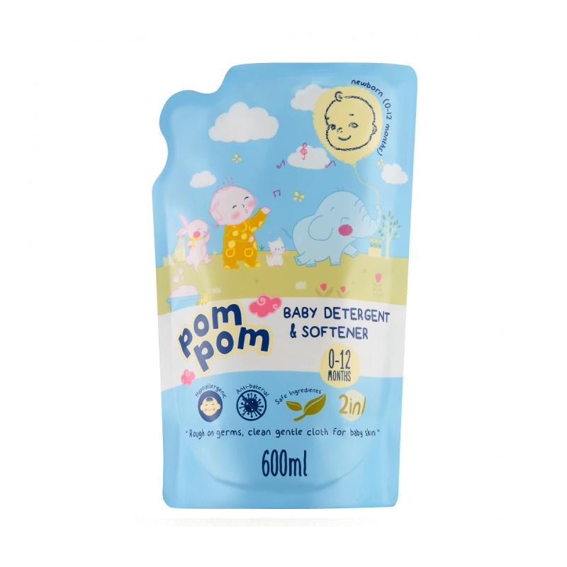 Nước giặt xả Pom Pom Newborn túi 600ml