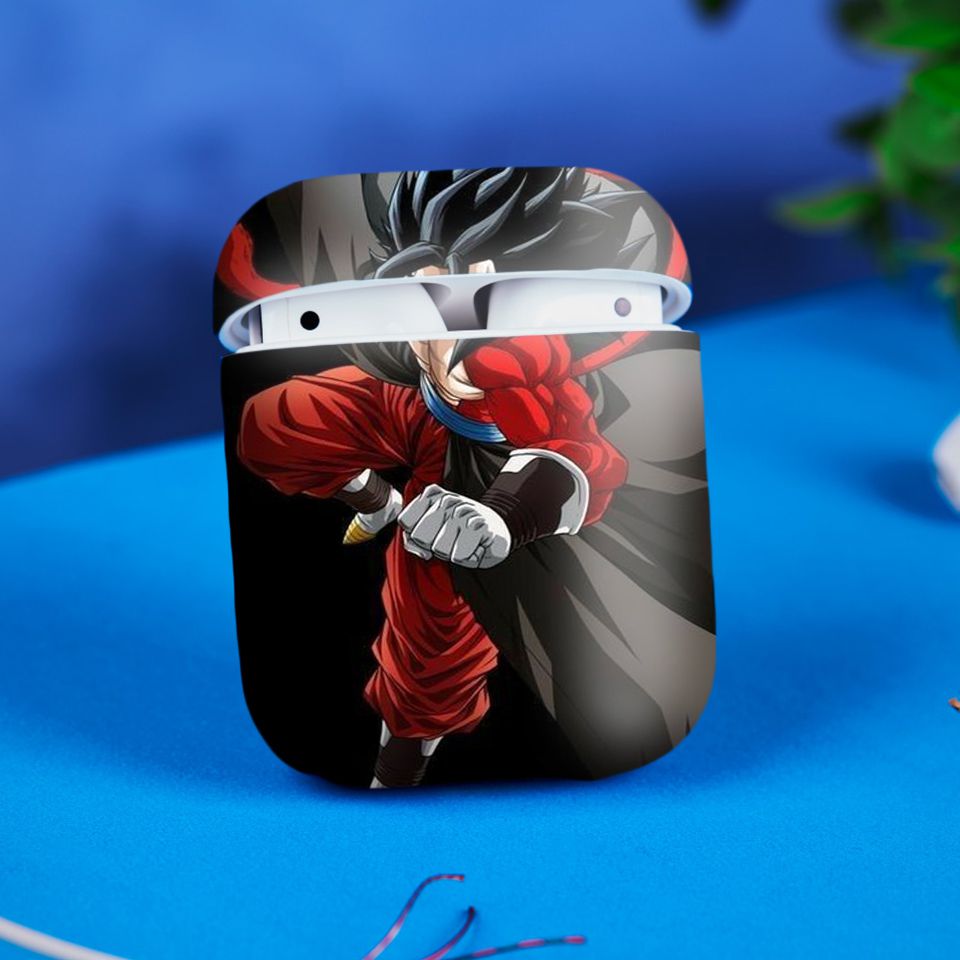 Miếng dán skin chống bẩn cho tai nghe AirPods in hình Songoku Dragon Ball - 7vnr002 (bản không dây 1 và 2)