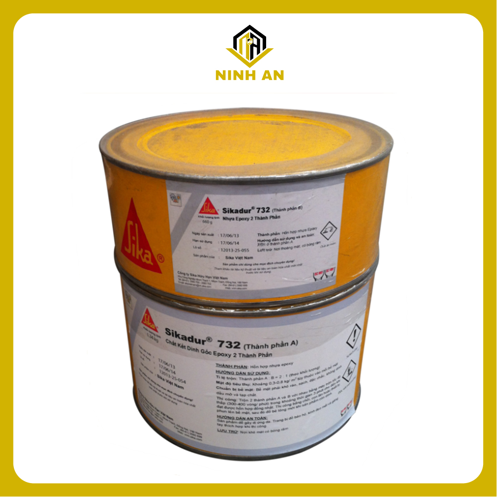 Sikadur 732 - 1 bộ A&amp;B 1kg - Chất kết nối gốc nhựa epoxy chọn lọc, 2 thành phần, không dung môi