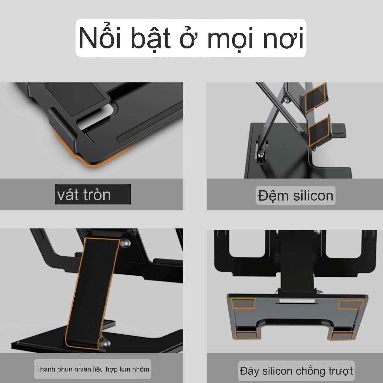 Giá Đỡ Máy Tính Bảng Hợp Kim Nhôm Để Bàn Cho Điện Thoại, Máy Tính Bảng C17 - Hàng chính hãng