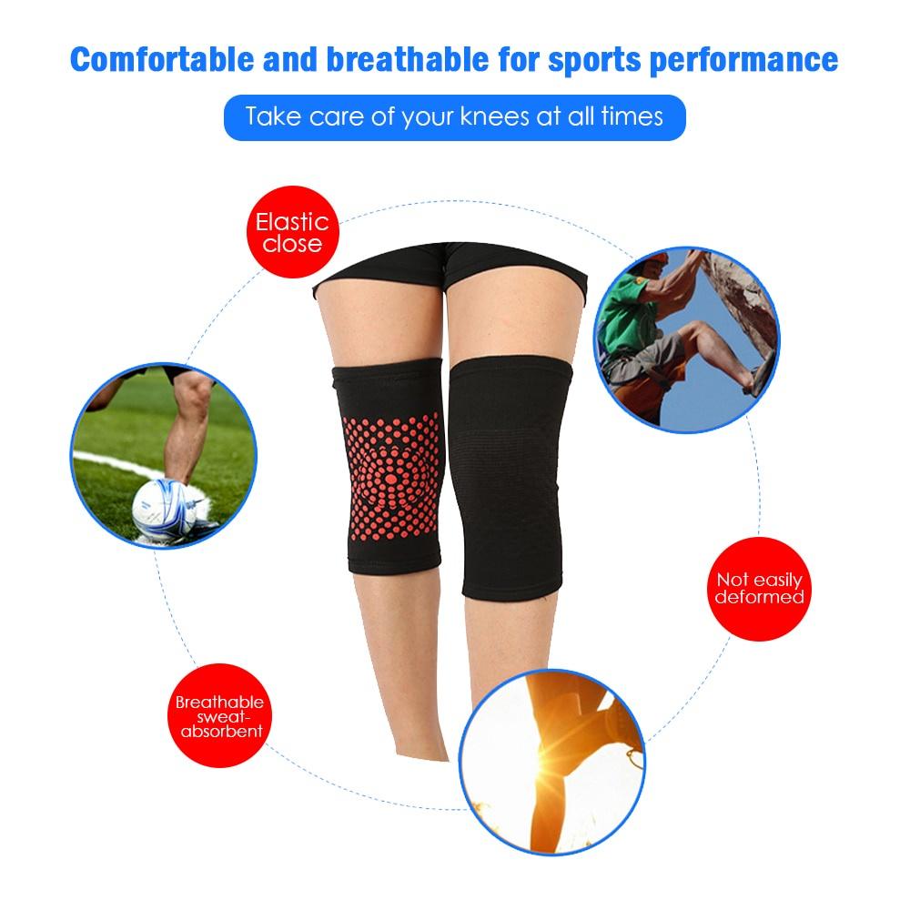 1 Pair Self Heating Support Knee Pads Arthritis Joint Pain Relief Recovery Wormwood Physiotherapy Knee Support Leg Warmer