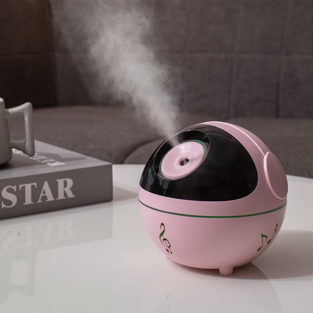 2021 Mới Máy Phun Sương Tạo Độ Ẩm 350ML Để Bàn Máy Phun Sương Tạo Độ Ẩm Tinh Máy Khuếch Tán Tinh Dầu 1200MAh Built_in Pin Có Đèn LED Cho Gia Đình
