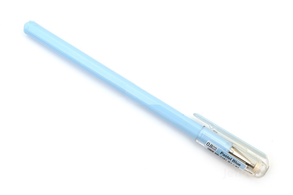 Bút Gel Sữa Dạ Quang Pentel Hybird Milky - 0.8mm - Màu xanh dương pastel (Pastel Blue)