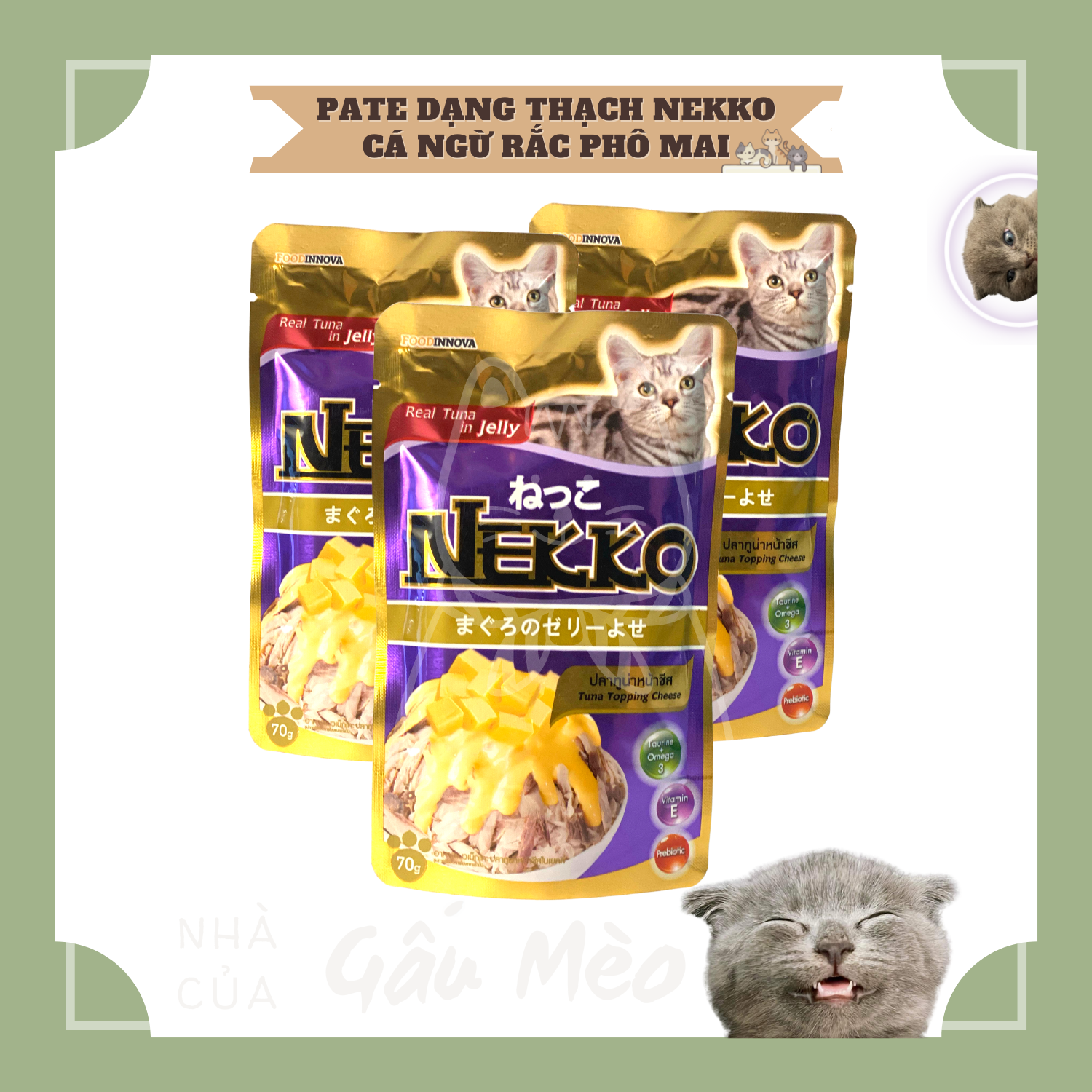 Combo 12 gói pate Nekko cho mèo 70g