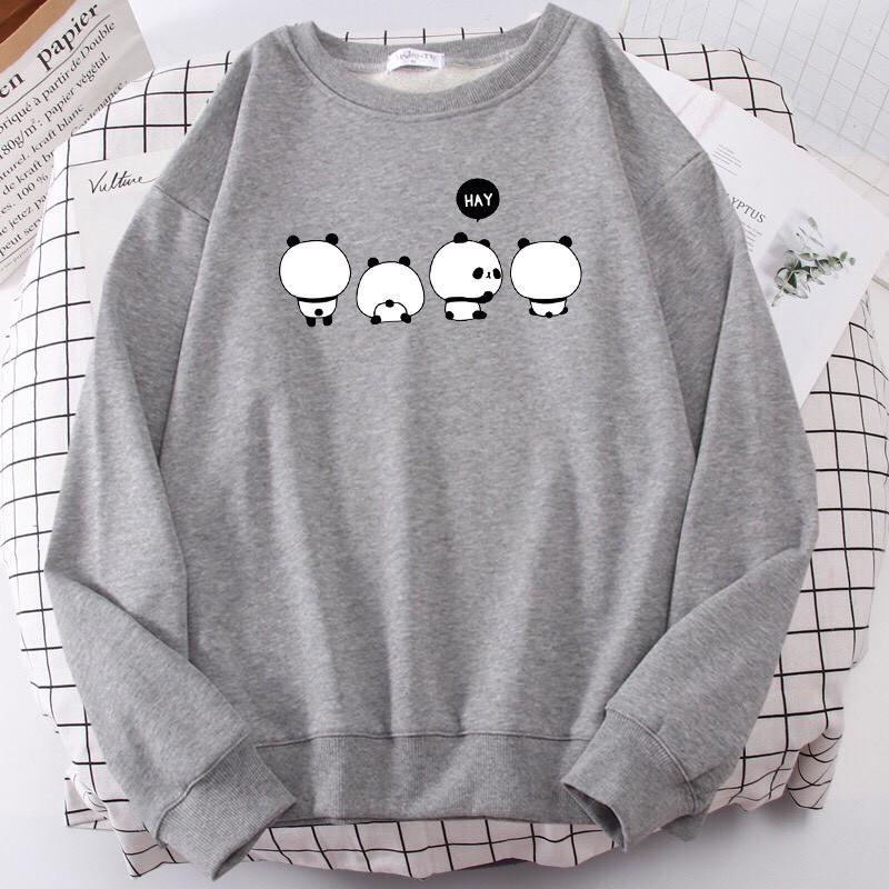 ÁO SWEATER IN 4 CON GẤU TRÚC