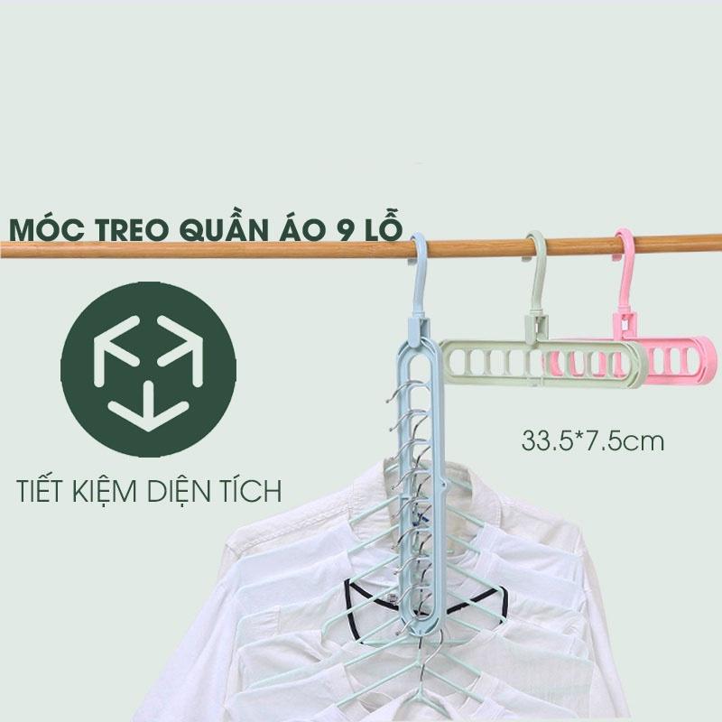 Móc treo quần áo thông minh 9 lỗ