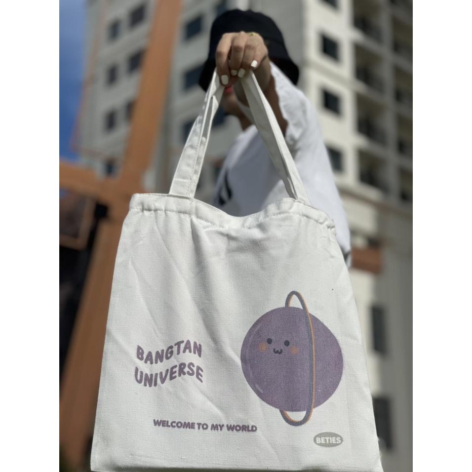 TúI Tote Canvas, TL Chất Mềm Mại, Form Dáng Cute, Phù hợp Đi Chơi Đi Dạo Chụp Ảnh Các Kiểu